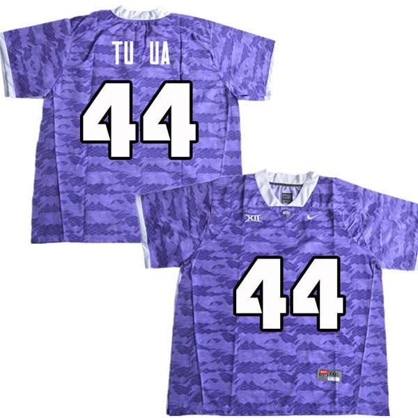 Men #44 Ezra Tu ua TCU Horned Frogs College Football Jerseys Sale-Purple